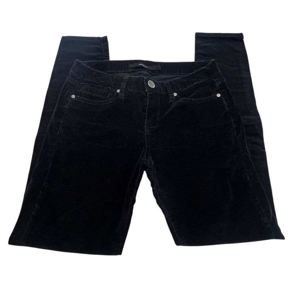 Harper Black Velveteen Skinny Leg Pants Size 26